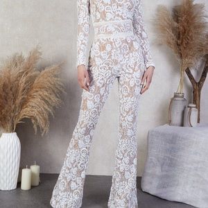 Nadine Merabi Bella White Jumpsuit